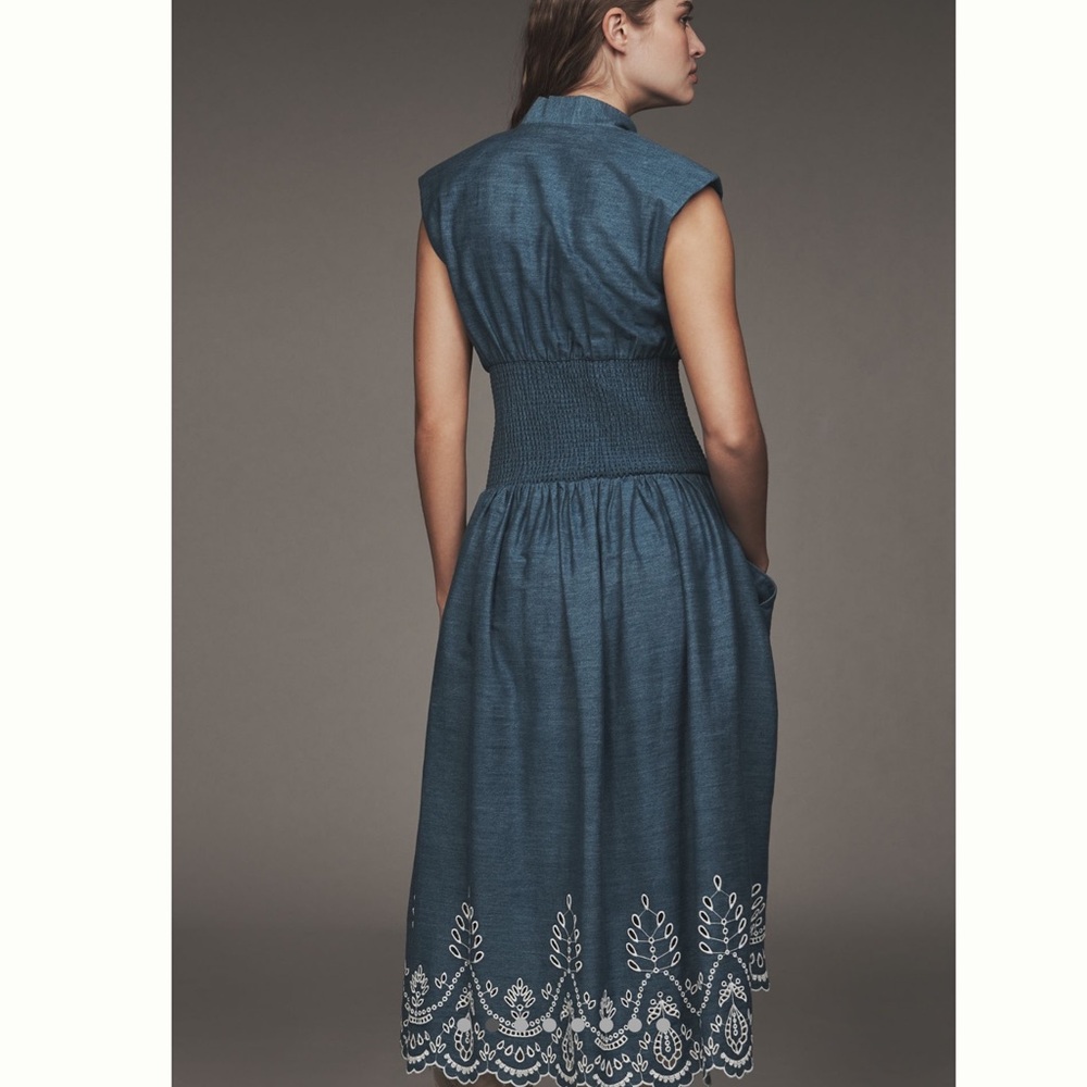 The Tommie Denim Eyelet Trim Dress - Picture 2 of 5